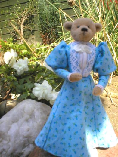 Edwardian lady in garden