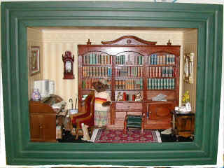 Library Teddy in Roombox by Marcelline Simonotti
